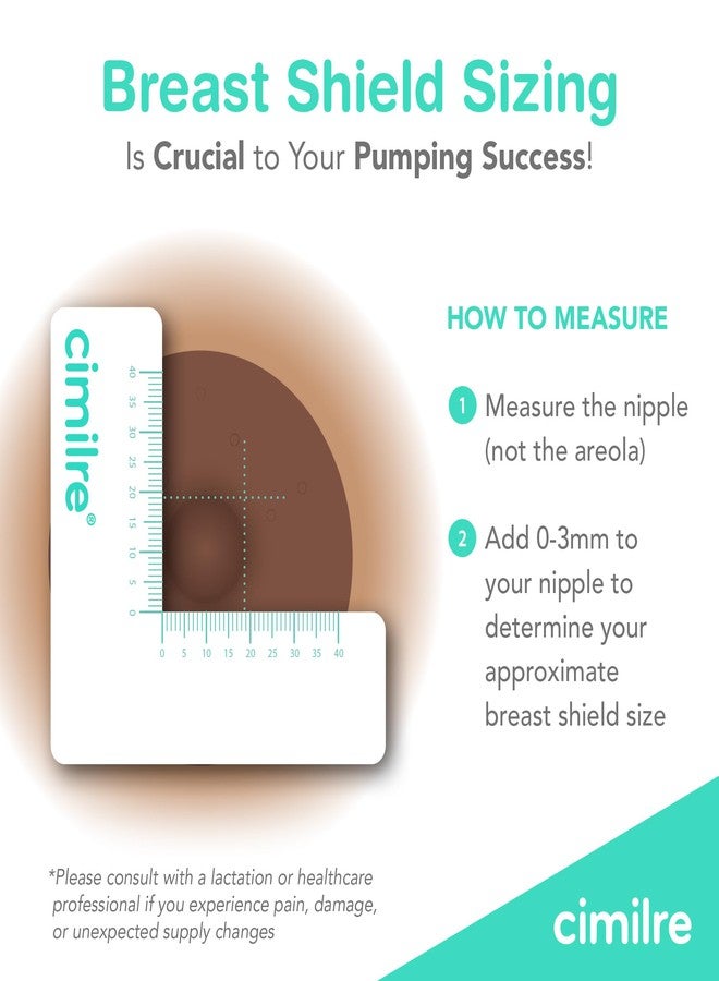 Cimilre 16MM Breast Shields, Spare & Replacement Breast Shields for The Cimilre Breast Pump, Comfortable Breast Pump Parts for Nursing Moms, 16MM Shields (Set of 2) - Image 2